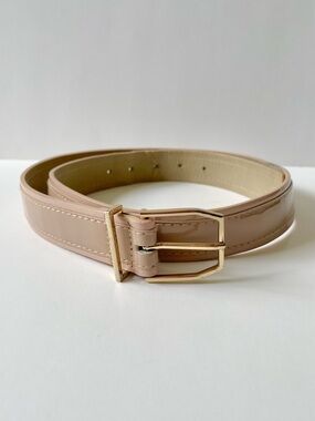 3/$20 Nine West Blush Belt with Gold Buckle